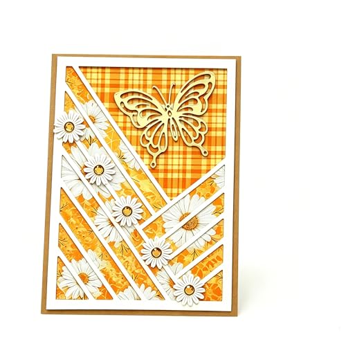 3D Backgrounds Frame Metal Cutting Die for Scrapbooking, Metal Die Cuts Stencils & Crafting Die Cut New Cutting Dies DIY Album Card Making Decor Paper Craft (Butterfly 5.5 x 3.9 in) - color: Butterfly 5.5 x 3.9 in