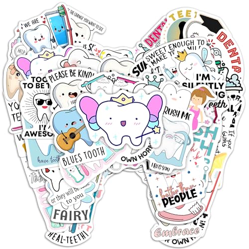 50 Pcs Dentist Dental Health Stickers for Kids - color: Non-luminescent-088ksxx