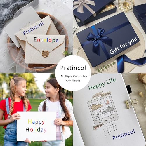 PRSTINCOL 3456 Pcs 36 Sheets Colorful Alphabet Stickers Pad, 9 Colors Self Adhesive Letter Number Stickers Vinyl Waterproof Decals for Mailbox Gift Decoration Door Classroom Decor DIY Crafts - color: Alphabet