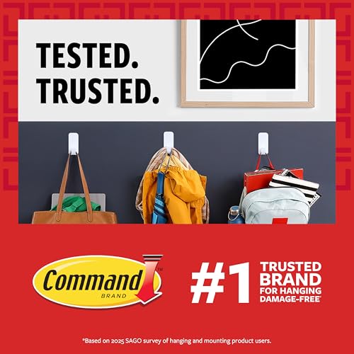 Command 15 lb & 10 lb Large and Medium 28 Pairs Picture Hanging Strips (56 Strips), Damage-Free Hangers for Picture Frames, No Tools Required, Great for Home Room Wall Decor, White Adhesive - size: 1 Pack