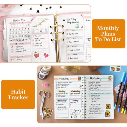 Planner Stencils, 3-Pack Reusable Stainless Steel Bullet Journal Stencils, 4 x 7 Inch Templates for A5 Bullet Journals, Bullet Journal Supplies for Creative Drawing, Habit Trackers and Calendars