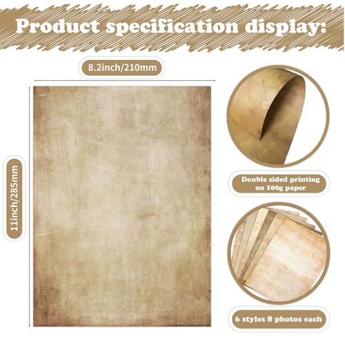 Retro Vintage A4 Printing & Writing Letter Paper - 48 Sheet
