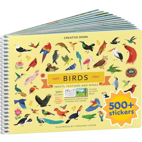 Cupkin Bird Coloring & Sticker Activity Book | 500+ Stickers - color: Birds