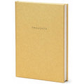 WORLD TRAVELER Eccolo A5 Lined Journal 256 Ivory Pages Lay Flat 6x8 - color: Gold Thoughts