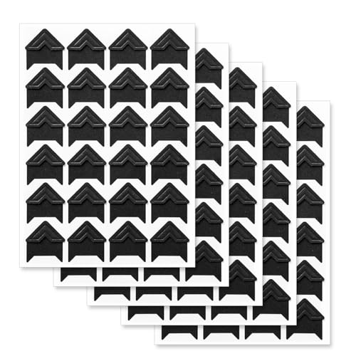 480Pcs Acid Free Photo Corners Self Adhesive, Picture Corners Stickers | acid-free self-adhesive, Excellent Adhesion, 0.8" kraft paper, easy to apply, fits scrapbooks, albums, frames & guestbooks - color: Black