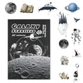 Vintage Scrapbook Celestial Stickers, 20 Sheet Galaxy and Cosmic Sticker for Scrapbooking, journaling DIY Crafts Laptops, Card Making, Ephemera Pre Cut (Galaxy Starfield) - style: Galaxy Starfield