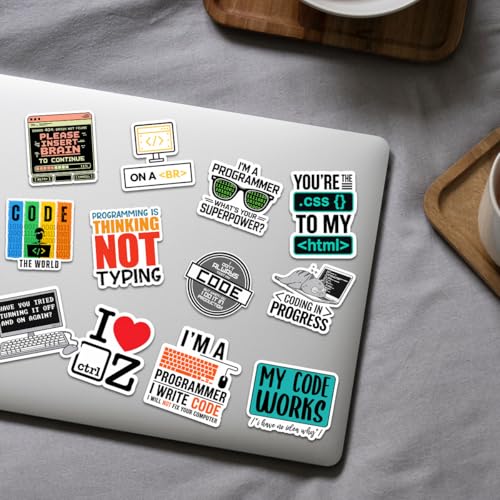 (12pcs-3in) Programmer Coder Sticker Funny Stickers Developer Humor Gifts - color: Developers Programmers 1