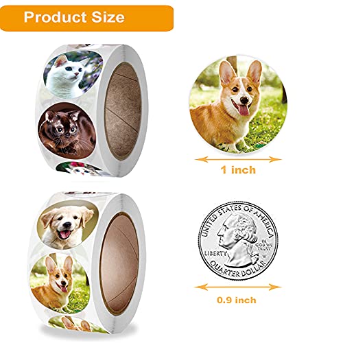 Dog and Cat Stickers for Kids Teachers Party Favors Gift Wrap
