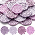 60 Pcs Wax Seal Stickers Magnolia Envelope Seals, Purple Series - color: Purple Series