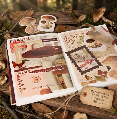 Scrapbook Kit, 350+ PCS Scrapbooking Supplies Set with Vintage Scrapbook Paper, Scrapbook Stickers, Ephemera, Vintage Decorations, Complete Junk Journal and DIY Memory Book Kit