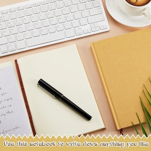 Henoyso 8 Pcs A5 Blank Notebook Journal Hardcover Sketchbook, 8.3 x 5.7 in - color: Brown, size: 8.3x5.7 Inch