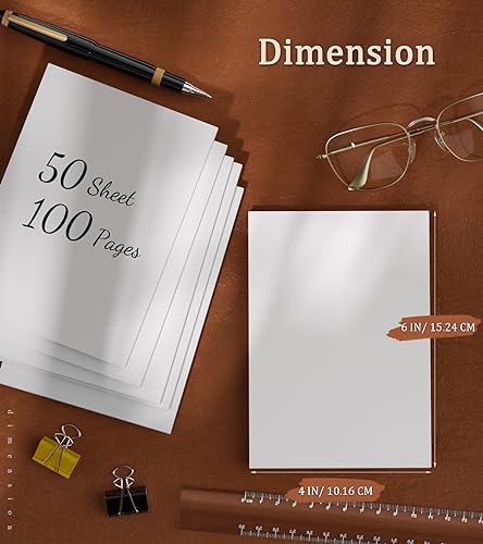 Notepads 4x6 - Blank Memo Pads - 50 Sheets per Notepad - Set of 6, Note Pad | Small Writing Pads White Paper - Server Memo & Scratch Note Pads 4x6 for Work, Mini Pocket Notepad for Office School Supplies - color: White- 6 Pack, size: 4x6