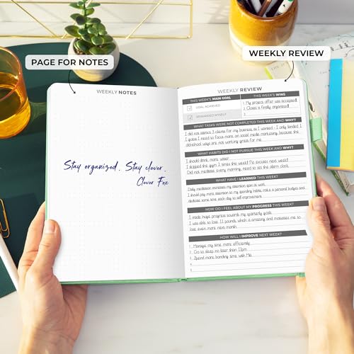 Clever Fox Daily Planner, Undated Professional & College Day, Mint Green - color: Mint Green (Undated)
