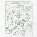 Vellum Paper 5x7 Pre-Folded Green Party Pattern, Vellum Jackets 30 Pcs - color: Green Party Party Joy