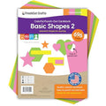 Heart Star Hexagon Rectangle Cutouts, Neon, 696 Piece, Classroom Decor - color: Neon - Heart, Star, Hexagon, Rectangle