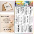 CHGCRAFT Birthday Wishes Clear Stamps Words Stamp for Crafts, 6.3x4.3inch - style: Birthday Wishes