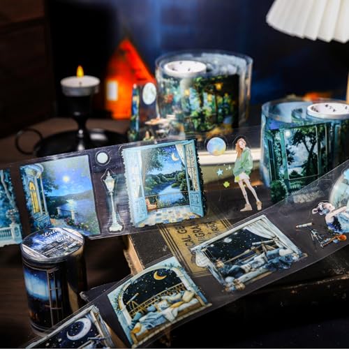 TIAMECH 6 Rolls Encounter Nightfall Lamp Garden City Night PET Tapes - color: Encounter Nightfall