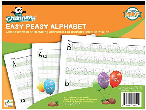 Channie’s Easy Peasy Alphabet, Numbers & Sight Words Workbook, Fun & Color-Coded Preschool, Kindergarten & 1st Grade Alphabet Tracing Book For Daily Writing Practice, 2 Pack - style: Easy Peasy Alphabet & Sight Words Workbooks