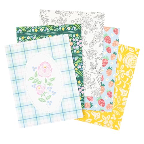 Bea Valint Blank Greeting Cards and Envelopes, 40pk - A2 Envelopes with Assorted Cards for All Occasions and Thank You Notes - 10 Unique Designs, Poppy & Pear - color: Poppy & Pear
