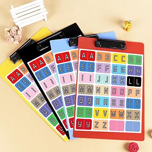 Alphabet Stickers A to Z for Classroom Teachers Small Business Organization | Waterproof Vinyl Color Coded Index Labels for Books Documents Filing Binder Dividers Office School Supplies Library