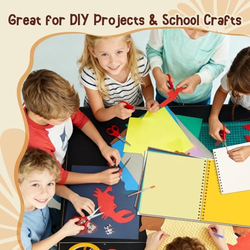 Children's Photo & Drawing Album 8 Inch Khaki | DIY scrapbook, spiral bound hardcover, 20 sheets/40 pages, creative gift for kids drawing writing stickers - color: Khaki, size: 8"x8"