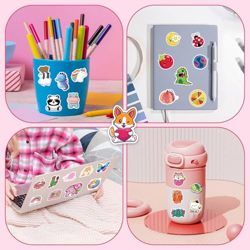 200Pcs Water Bottle Stickers for Kids Teens, Waterproof Vinyl Stickers - color: 200pcs Water Bottle Stickers
