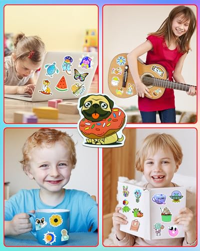 EOAOD 200 Cute Aesthetic Water Bottle Stickers for Kids, Waterproof Vinyl - style: Cute2-200pcs