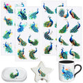 4 PCS Cute Peacock Cuttable UV DTF Stickers - style: cute peacock