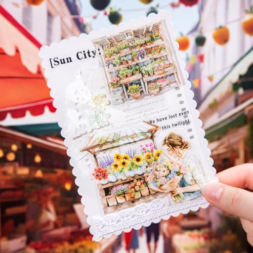 80 Pcs Farmers Market Stickers for Scrapbooking and Journaling - color: Boutique Market