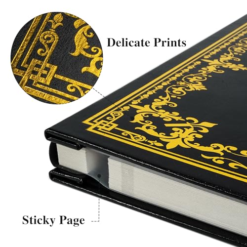 Vienrose Large Self Adhesive Photo Album, 10.6x11 Inch, 60 Pages, Black - color: Black, size: 10.63"x11.02" 60 Pages