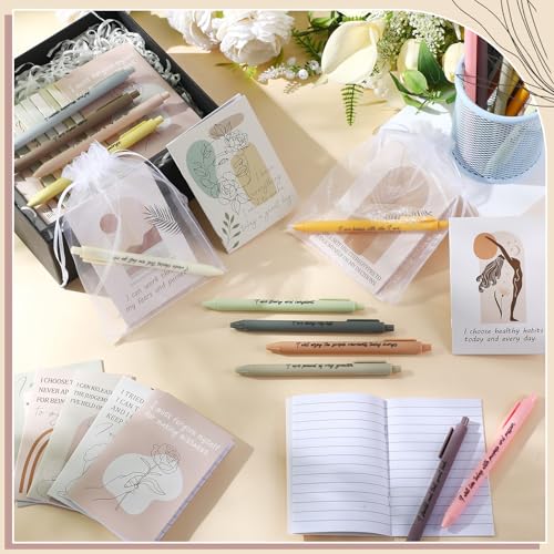 Mooliwe 48 Pcs Affirmation Notebooks Pens Bulk Gifts, Gratitude,Boho | Small Bags Included, Motivational Notepads for Women, Daily Affirmations Journal, Stress Relief Self-care, Employee Rewards - style: Bohemian