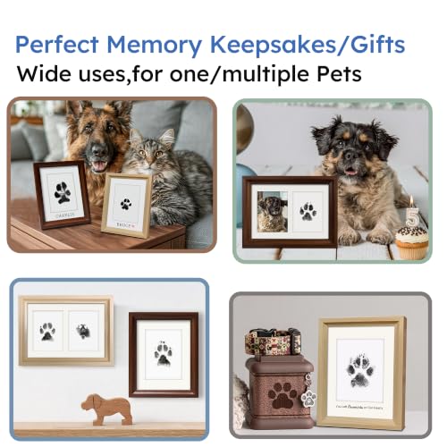 MYPAWLETS Pet Pawprint Ink Pads & Frames Kit,Dog Nose Print,4 Pack - size: 4 Packs-Medium