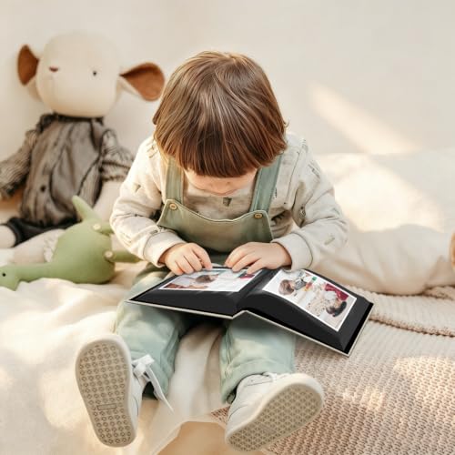 Popotop Photo Album 4x6 48 Pockets for Wedding Gifts,Linen Hardcover Picture Albums for Family Anniversary Baby Vacation Pictures - color: Beige, size: 48 Pockets