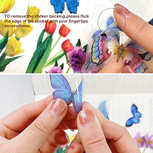 40Pcs Natural Plant Stickers for Scrapbooking - Self-Adhesive Transparent Flower Stickers Scrapbook Journaling Supplies for Adults Card Making Letters DIY Water Bottle Cards Decoration, Fern Leaves - color: Transparent Clear Ins Style Diy Natural Plant St