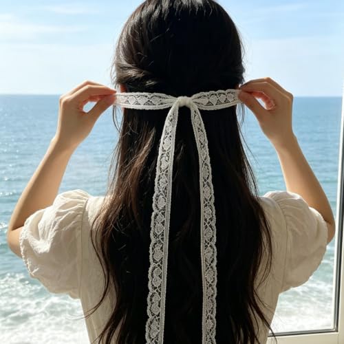 White Lace Trim Ribbon, 5/8 inch 20Yard Heart Pattern Lace Ribbon - color: White-5/8"