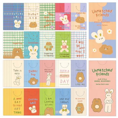Monolike Bandal Bookmarks Unmatched Friends Solid Color + Pattern 120 Pieces - color: Unmatched Friends Solid Color + Pattern