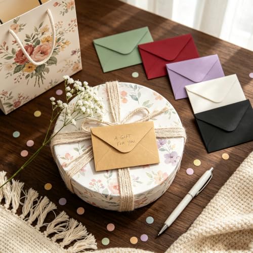 YINUOYOUJIA 100 pack Gift Card Envelope White 4 x 2.75" - color: White, size: Mini envelopes