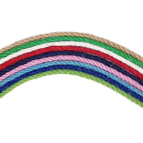 Leecogo 4.5mm Jute Rope 100 Feet Natural Craft Rope Twine String Perfect for Home Gardening Macrame Arts Crafts DIY Cat Scratching Post Replacement Repairing Recovering Cats Toy Making,Red - color: Red, size: 4.5mm