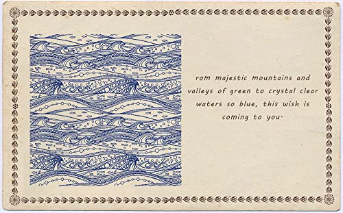 Retro Style Ocean Waves Background Clear Stamps for Card Making Decoration DIY Scrapbooking, Sea Waves Background Silicone Transparent Seal Stamps for Embossing Album Decor Craft. - color: Ocean Wave