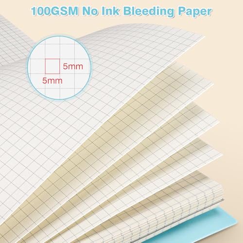 Graph Paper Notebook 8.5" X 11": 5 Subject Graphing Notebook with Dividers - color: Blue