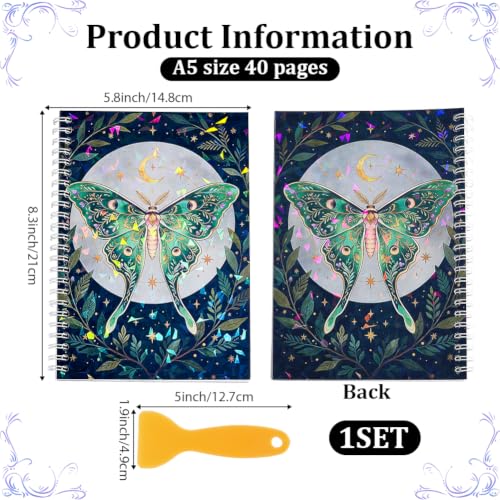 Insect Reusable Sticker Book Collecting 5.8 x 8.3 Inch A5 Size 40 Sheets Sticker Organizer Album Insects Pattern Paper Labels Keeper Storage Holder Notebook with 1Pc Scraper and Tweezer - color: Insects