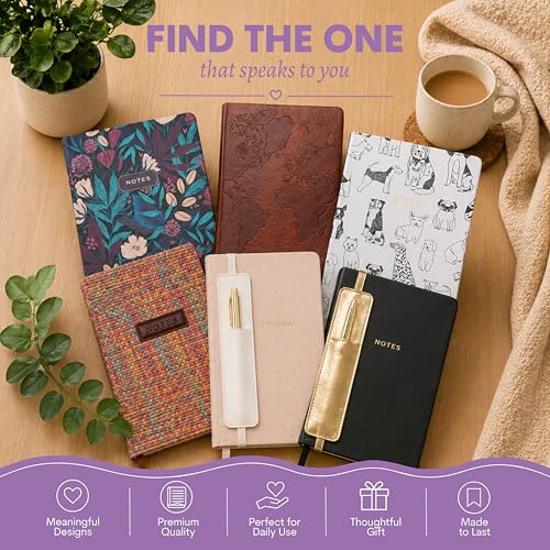 WORLD TRAVELER Eccolo A5 Lined Journal 256 Ivory Pages Lay Flat 6x8 - color: Purple Bow