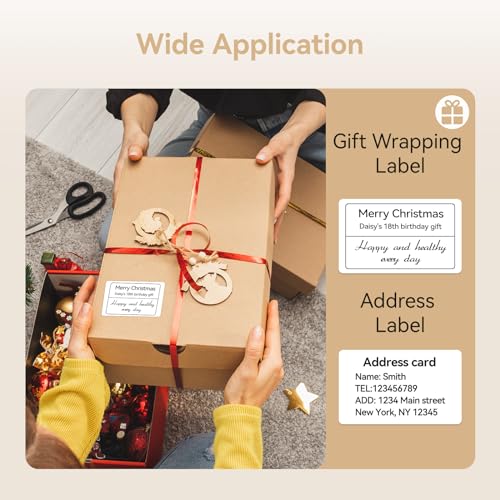 NIIMBOT M2/M3 Thermal Transfer Labels 1.96" x 1.18" (50x30mm) | Only for M2/M3 Label Maker, PET Material, Waterproof and High-Temperature Resistance, Long Storage Time, White - size: 50*30MM white