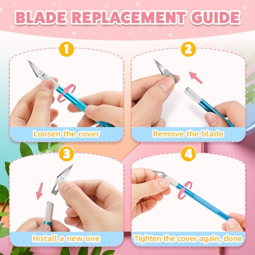 55PCS Exacto Knife Set, Craft Knife, Hobby Knives with 50PCS Blades - style: Black – 5 Knives / 50 Blades