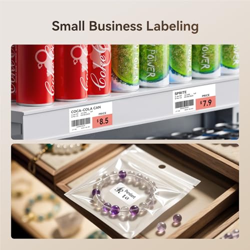 NIIMBOT M2/M3 Thermal Transfer Labels 1.57" x 0.78" (40x20mm) Silver | Only forM3 /M2 Label Maker, PET Material, Waterproof and High-Temperature Resistance, Long Storage Time - size: 40*20MM Silver