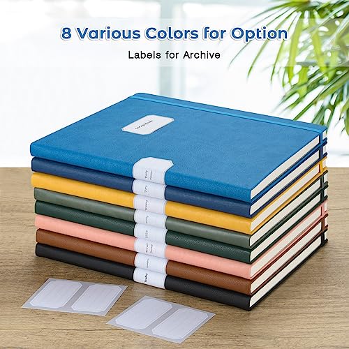 Lined Journal, 8.5" x 11" Hardcover Leather Notebook, No Bleed Thick Paper - color: Navy, size: A4 Wide Ruled