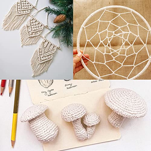 G2PLUS 3MM Cotton String,328 Feet Natural Beige Twine for Craft & Wrapping - color: Off White, size: 3mm x 100m
