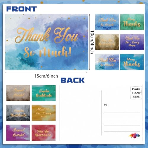 Kosiz 120 Pcs Many Thanks Cards Bulk 4 x 6 Inch - style: Many Thanks