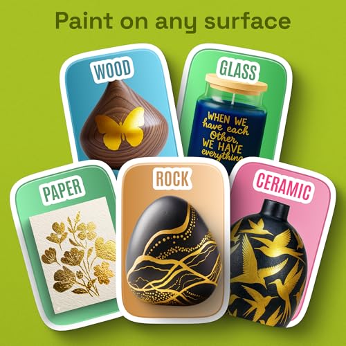 ARTISTRO 24 Gold Dual-Tip Acrylic Paint Marker Pens for Drawing - color: Gold, size: 24