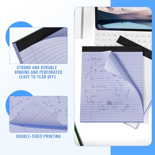 3pcs Legal Pads 8.5 x 11, Purple Notepads 8.5 x 11 In, Perforate Wide Ruled - color: Purple